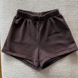 Brown TNA Cozy Fleece sweat shorts, XXS